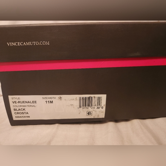 Vince Camuto Black Leather Suede Ruenalee Combat Boots Women Size 11 - Picture 11 of 11